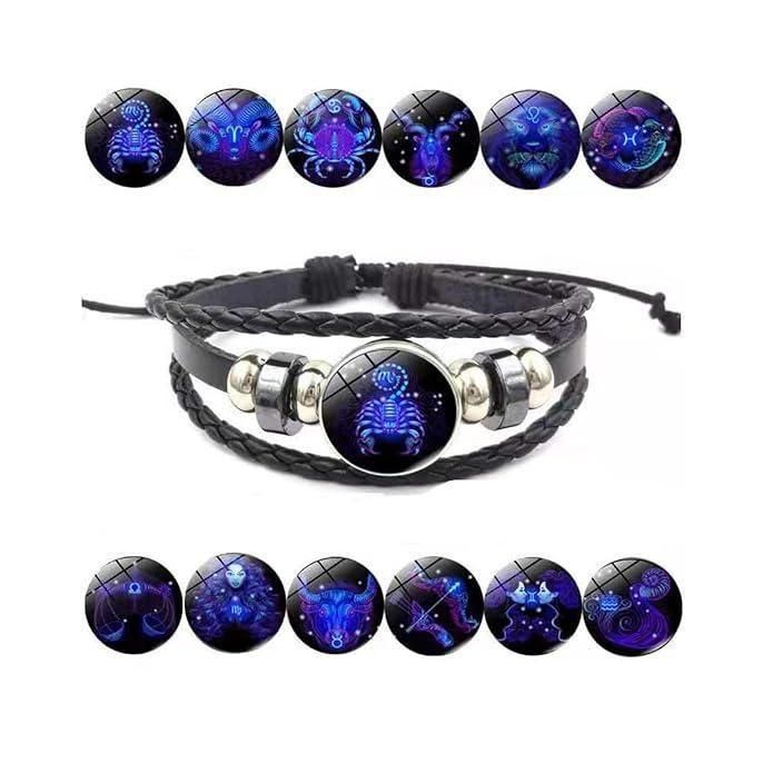 Guardian Zodiac Bracelet Black Leather