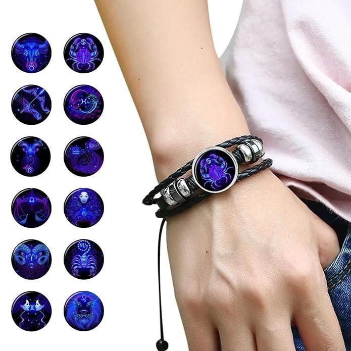 Guardian Zodiac Bracelet Black Leather