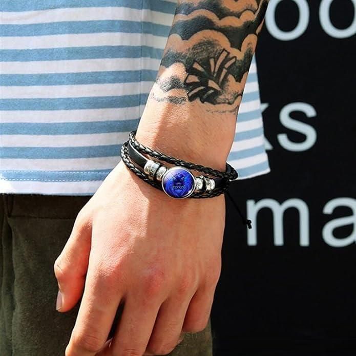 Guardian Zodiac Bracelet Black Leather